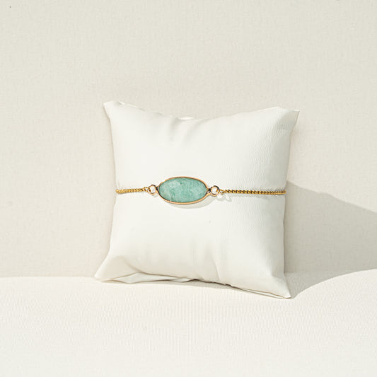 Amazonit Edelstahl Armband, handmade