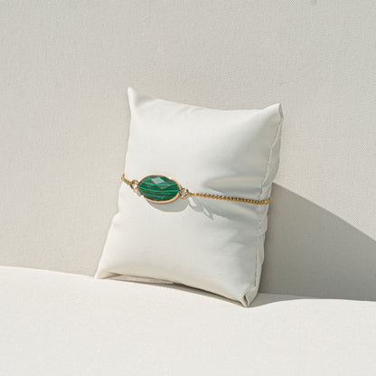 Armband mit echten Edelsteinen - hypoallergen, waterproof, handmade