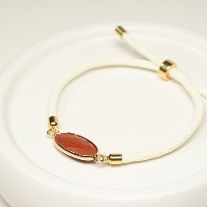 Red Stone Armband, handmade