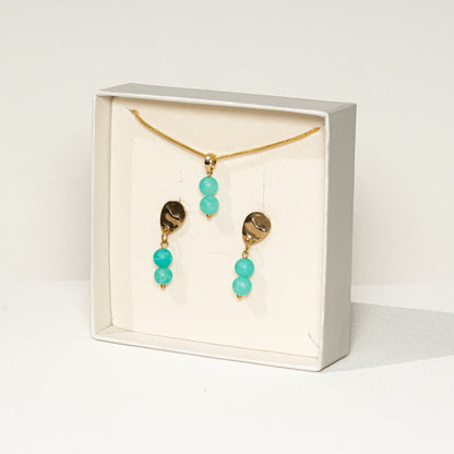 Set Aquamarin, handmade