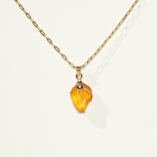 Set Bernstein, Kette und Ohrringe, handmade
