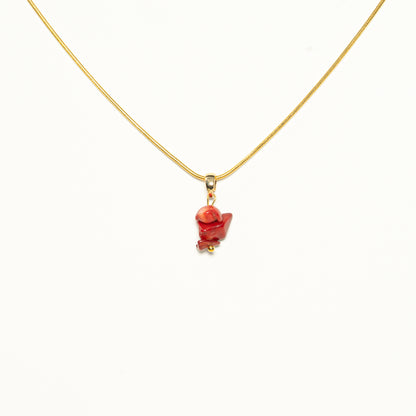 Set rote Koralle, handmade