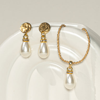 stainless steel earrings pearls