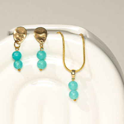 Set Aquamarin, handmade