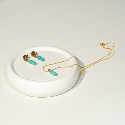 Set Aquamarin, handmade