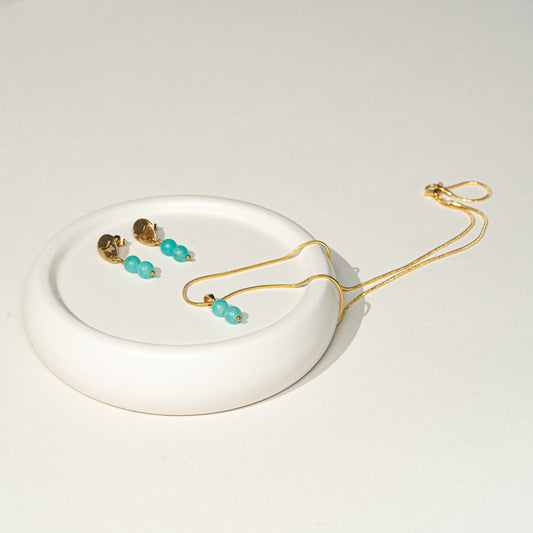 Set Aquamarin, handmade