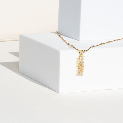 Kette 18K vergoldet mit Anhänger "Happy"