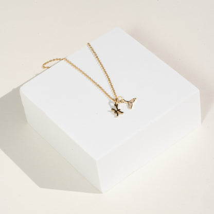 Kette 18K vergoldet mit Sternzeichen und Walflosse (personalisiert)