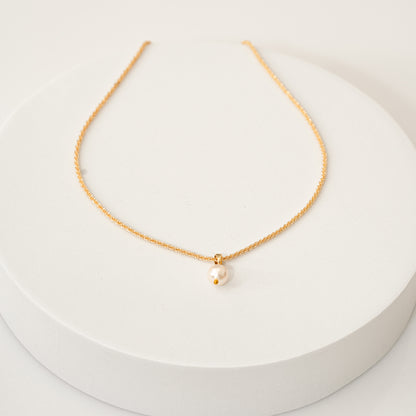 Glitterlkette mit Perlenanhänger