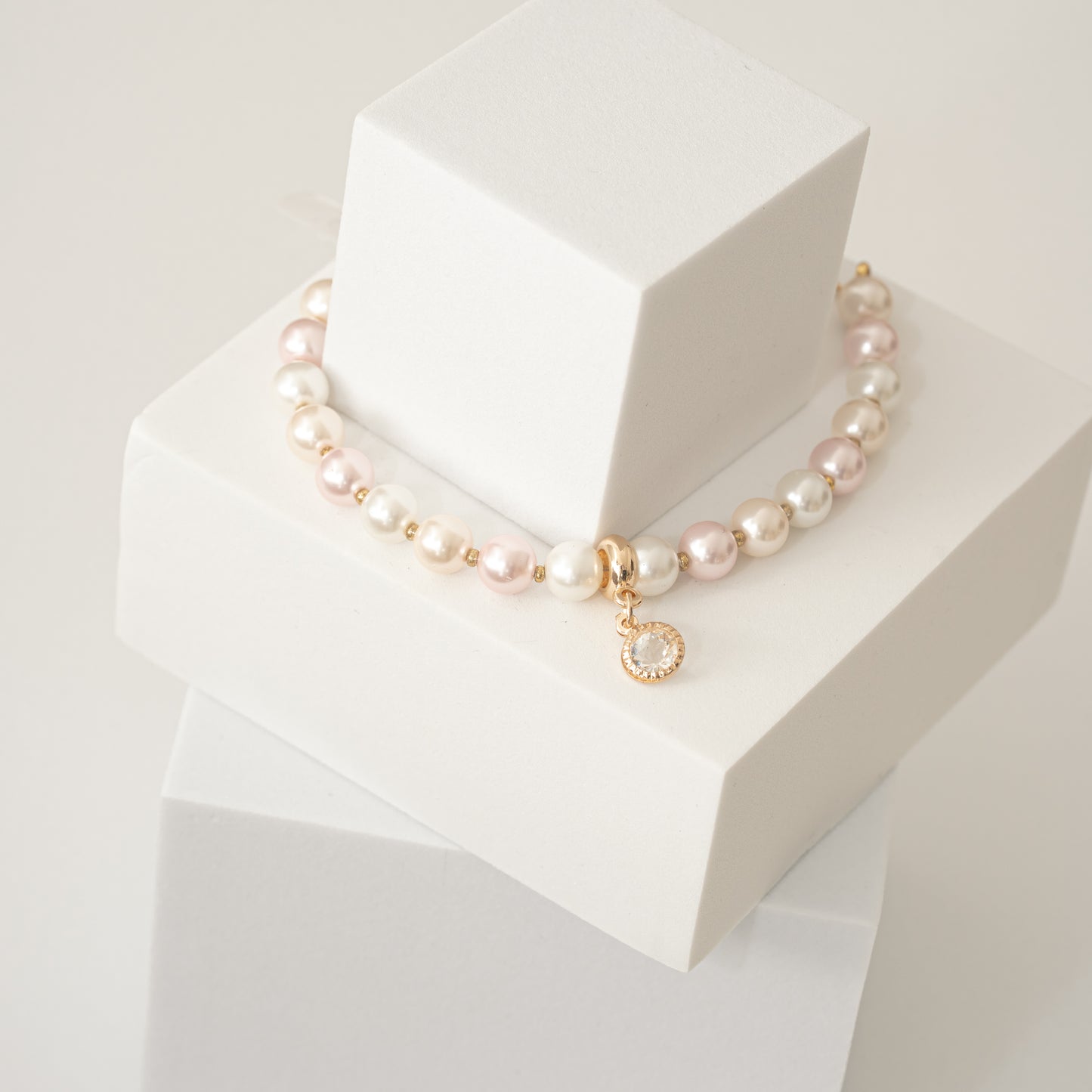 Bracelet de perles avec perles roses