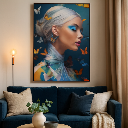 Wandbild Butterfly woman