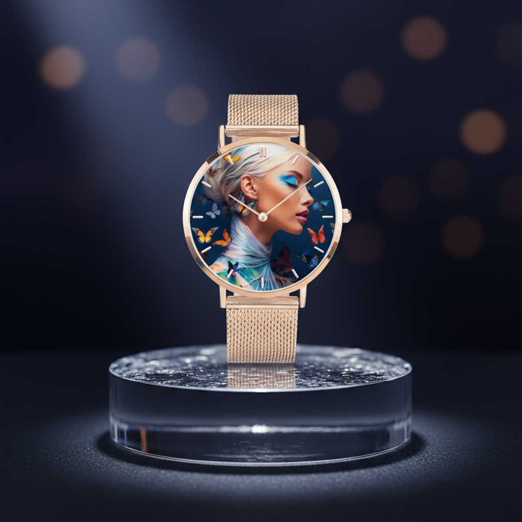 Ultradünne Edelstahl-Quarzuhr in drei Farben & drei Grössen