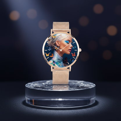 Ultradünne Edelstahl-Quarzuhr in drei Farben & drei Grössen