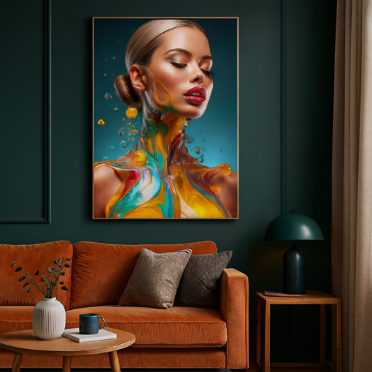 Wandbild Liquid Woman