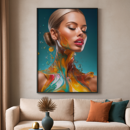 Wandbild Liquid Woman