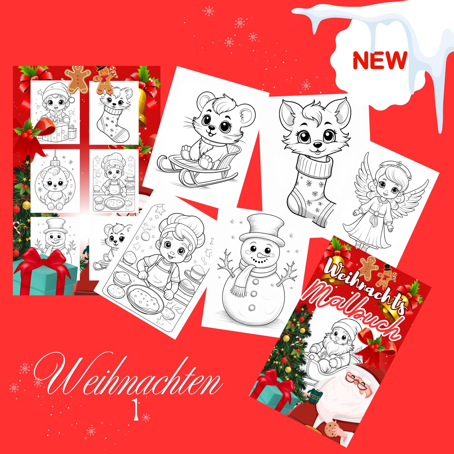Coloring book for children - Christmas