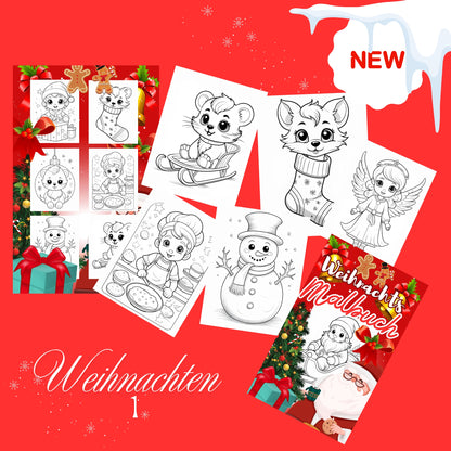 Coloring book for children - Christmas