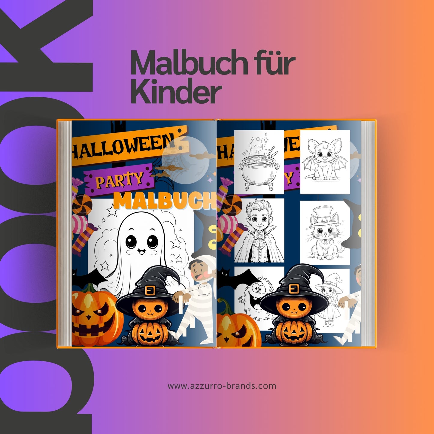 Malbuch für Kinder - Halloween