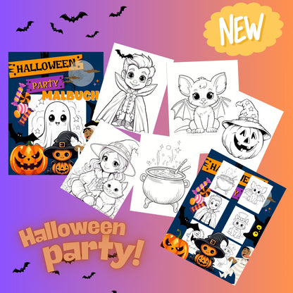Malbuch für Kinder - Halloween
