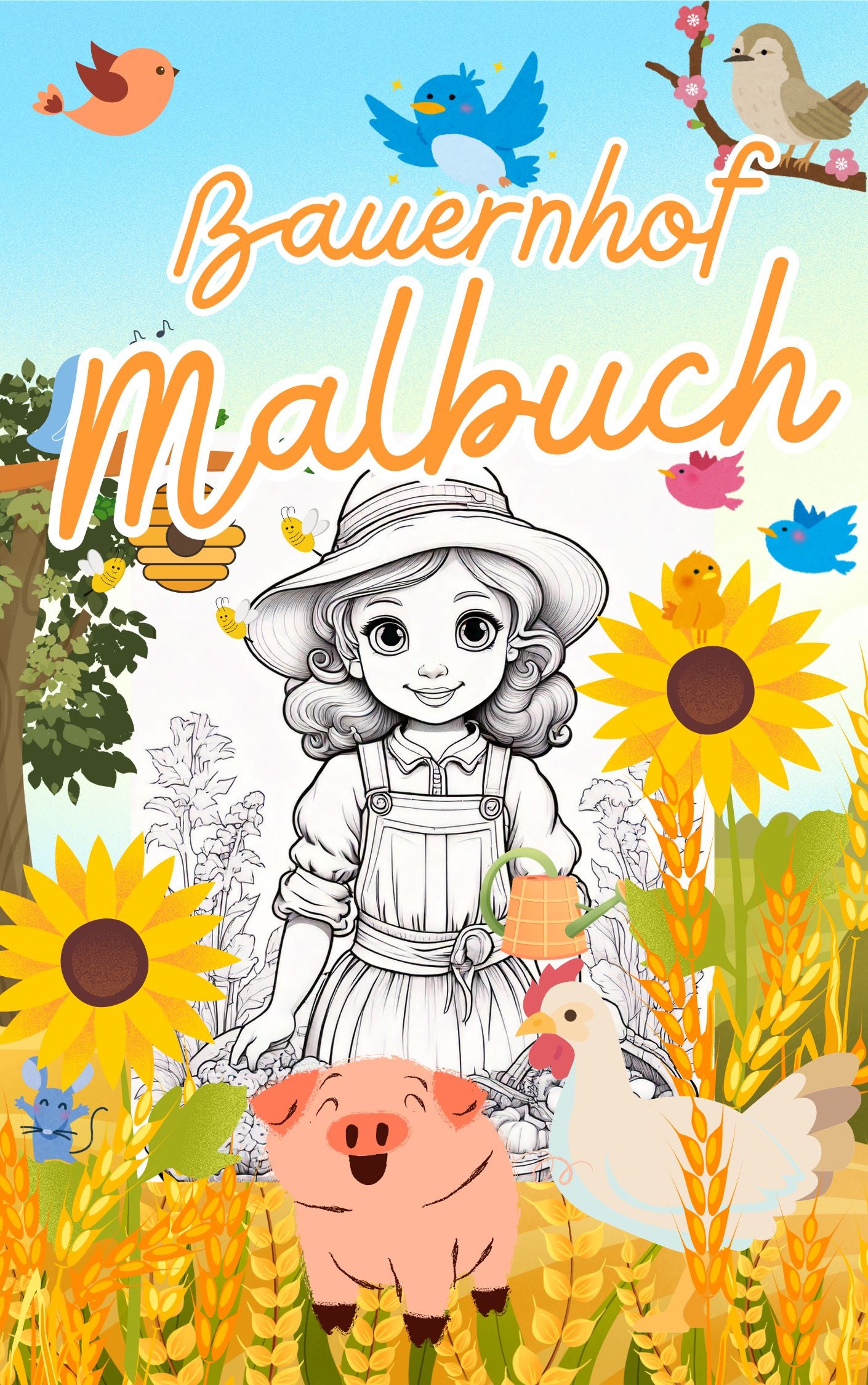 Malbuch für Kinder -Bauernhof
