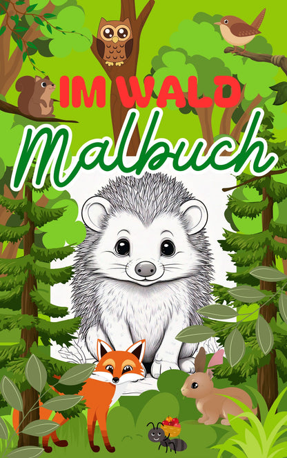 Malbuch für Kinder - Im Wald