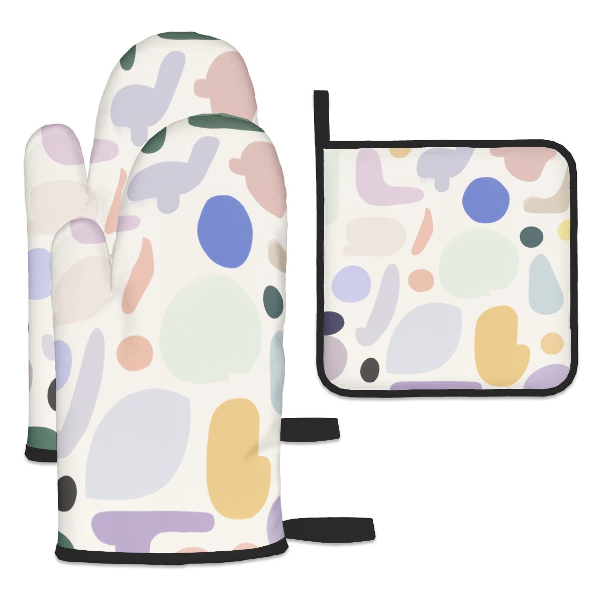 Ofenhandschuh- und Topflappen-Set (3-teilig)