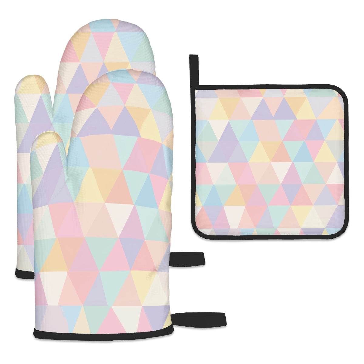 Ofenhandschuh- und Topflappen-Set (3-teilig)
