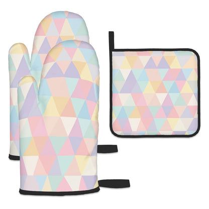 Ofenhandschuh- und Topflappen-Set (3-teilig)