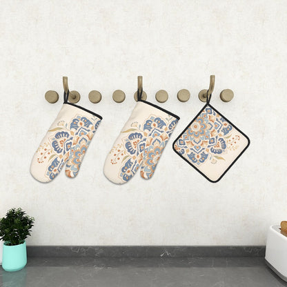 Ofenhandschuh- und Topflappen-Set (3-teilig)