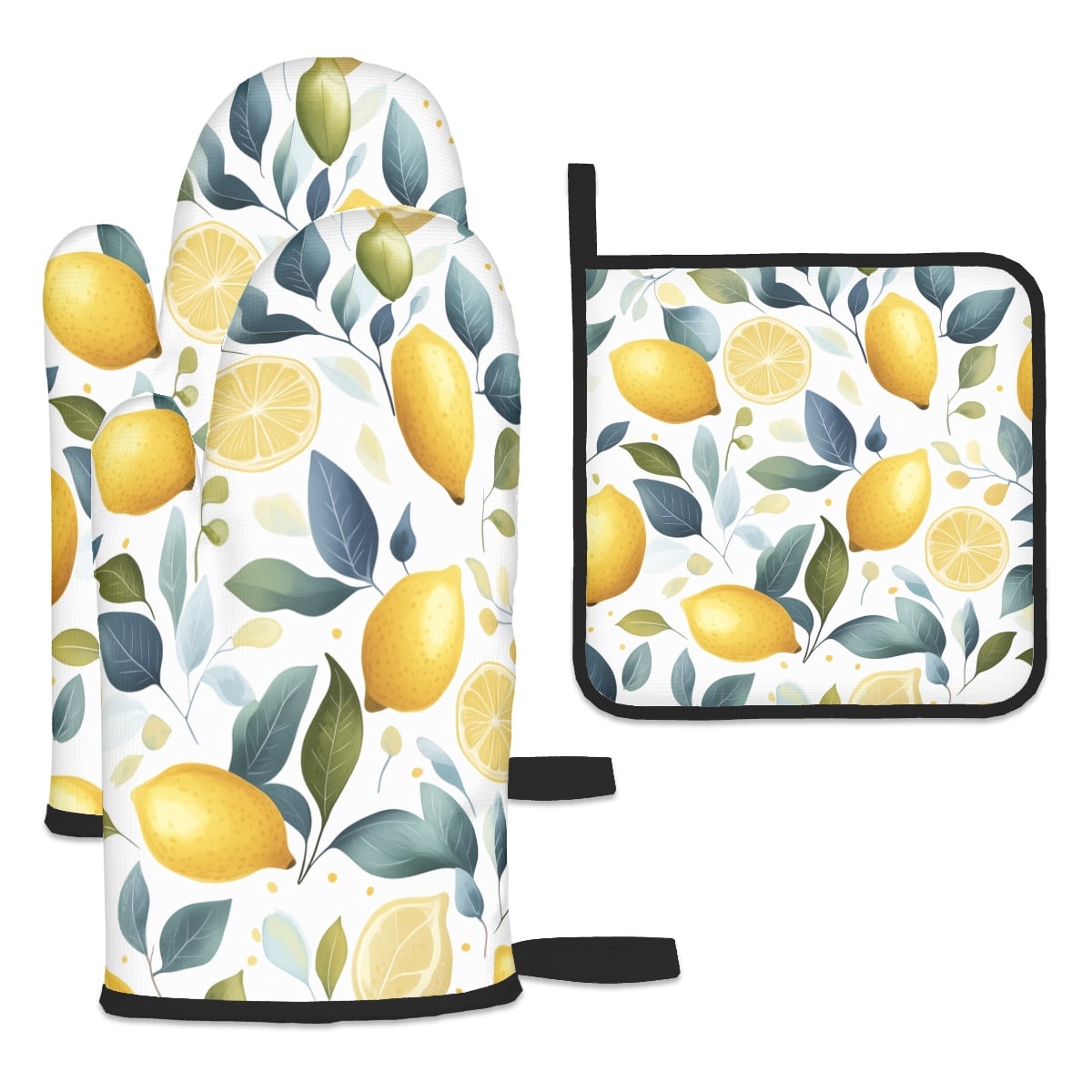 Ofenhandschuh- und Topflappen-Set (3-teilig)