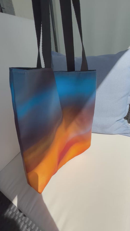 Stofftasche "yellow/ dark blue"